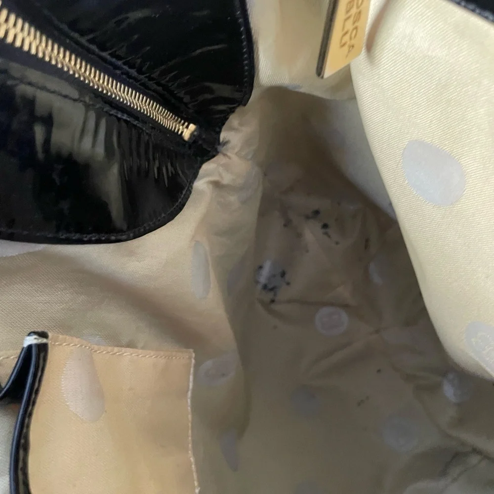 TOSCA BLU Italian Leather Black Shoulder Bag Purse